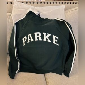 PARKE sport stripe mockneck